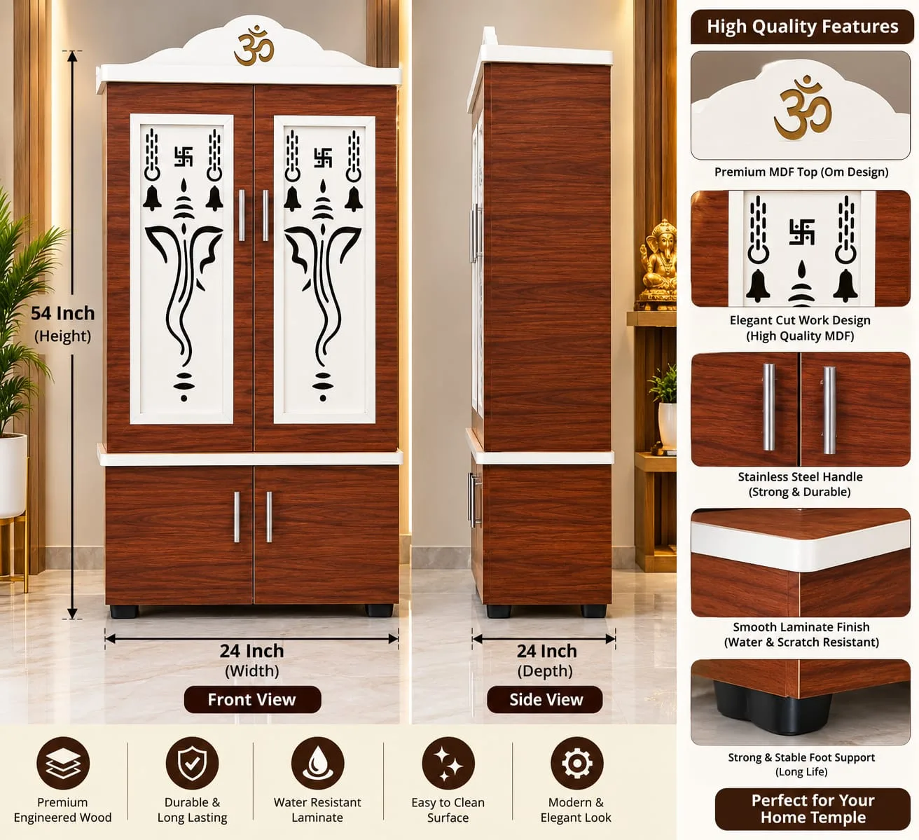 Designer Wooden Pooja Mandir