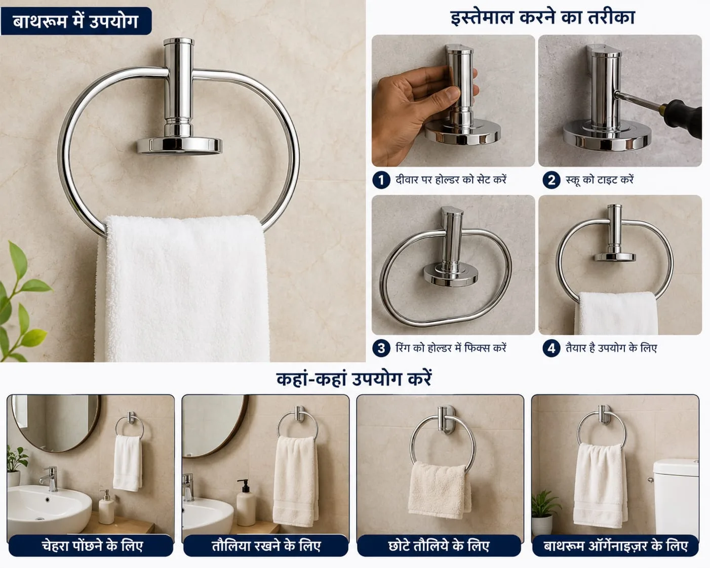 Stainless Steel Towel Ring