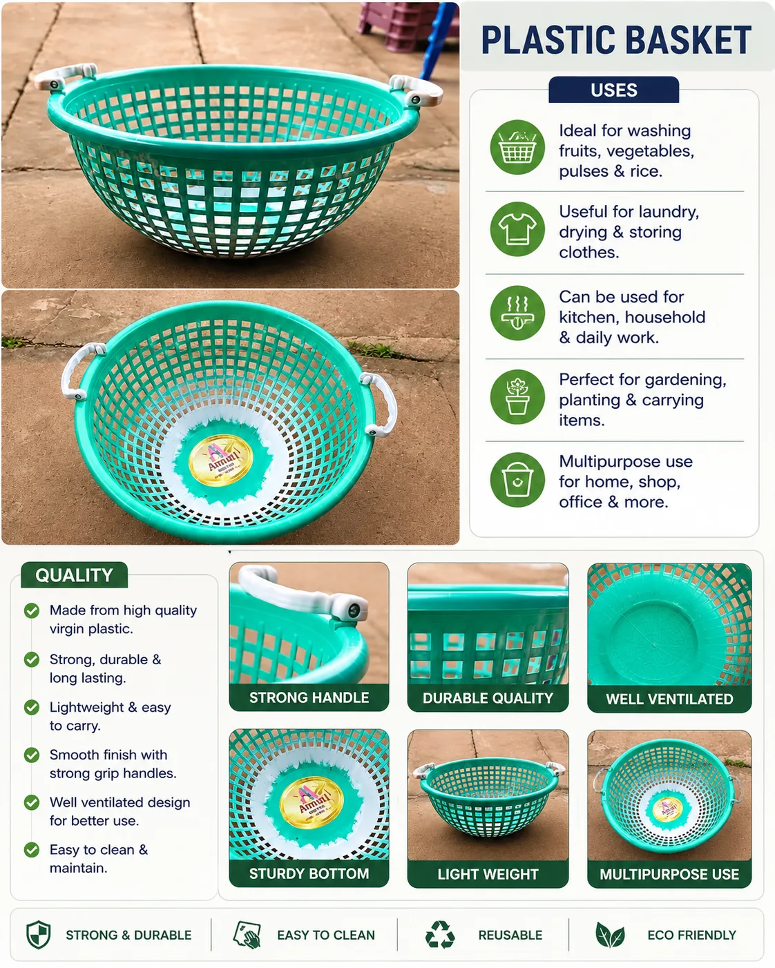 Plastic Multipurpose Basket