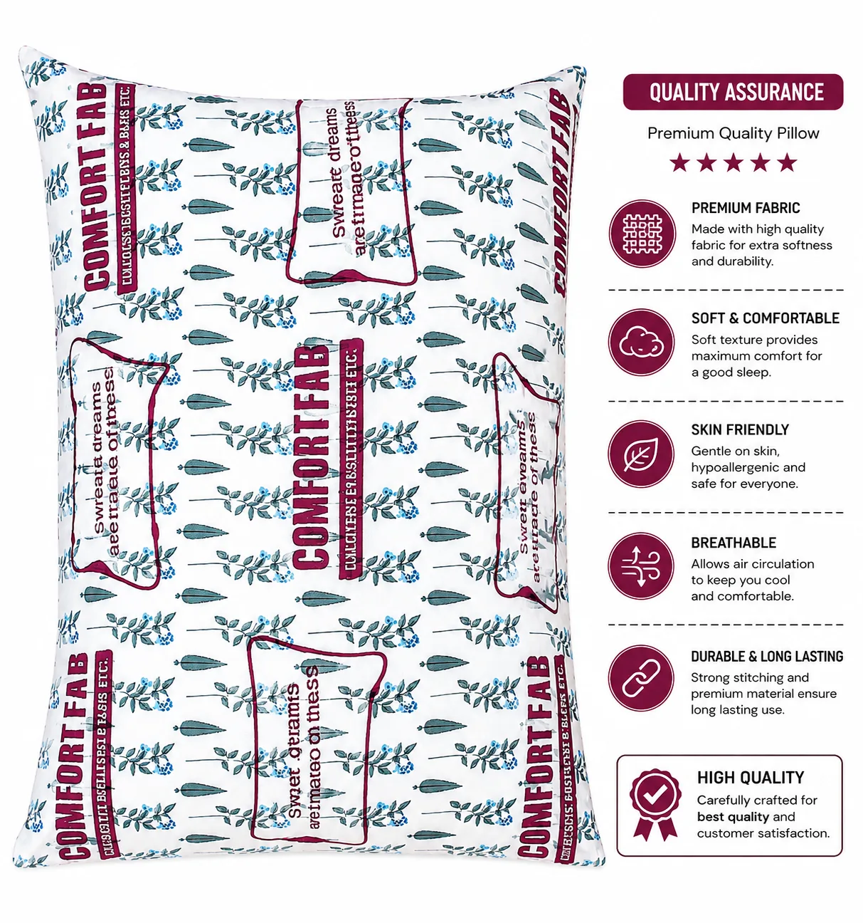 Premium Printed Sleeping Pillow